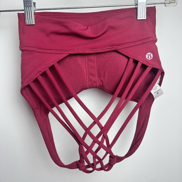 #58 LULULEMON RED MERLOT ALIGN BRA ATHLETIC SPORTY RUNNING GYM - Picture 4 of 8